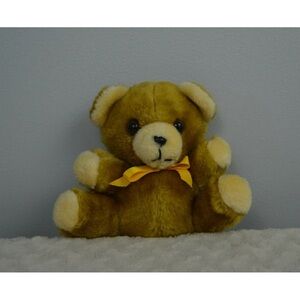 Cuddle Wit Teddy Bear Plush Stuffed Animal Toy Brown Tan Cream Small 6" Vintage